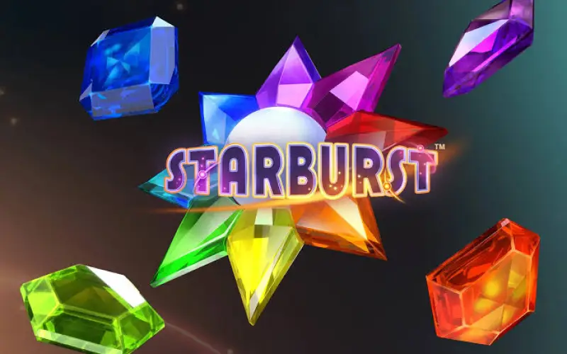 Explota los colores y joyas de las galaxias en Starburst en BetBox Casino.